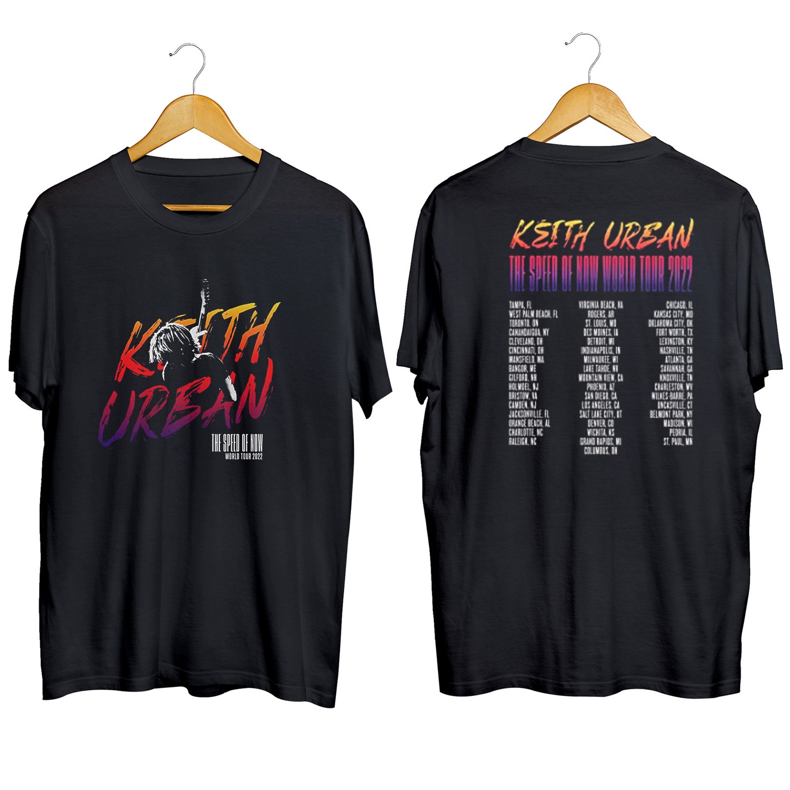 Keith Urban the Speed of Now World Tour 2022 T-shirt Black - Etsy