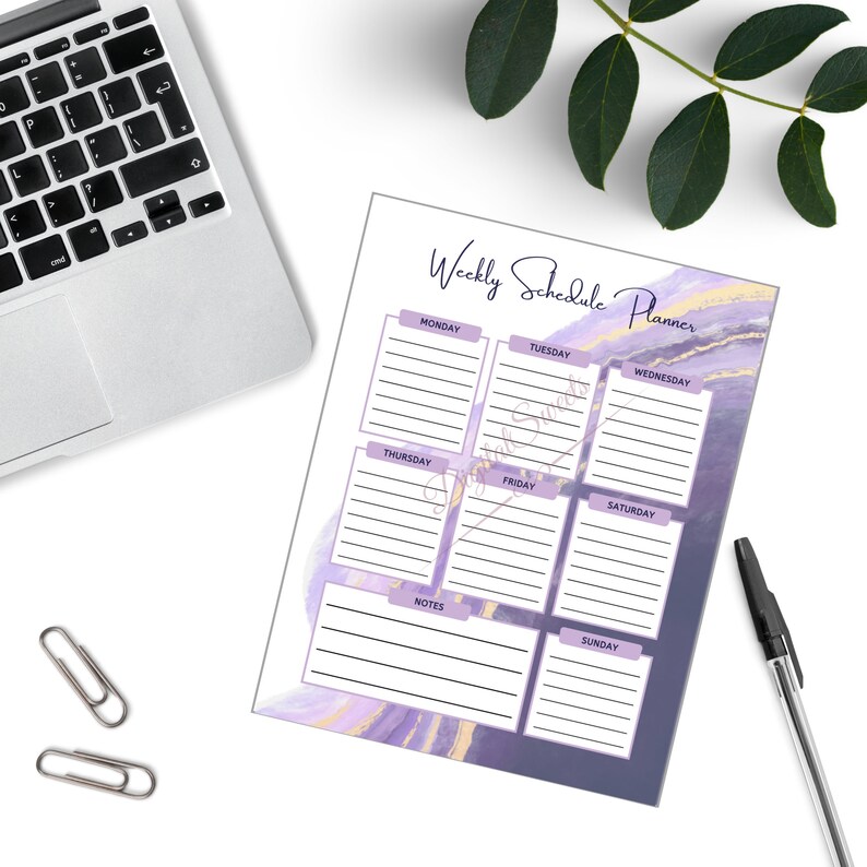 Weekly Planner Printable-weekly Productivity Planner-undated | Etsy