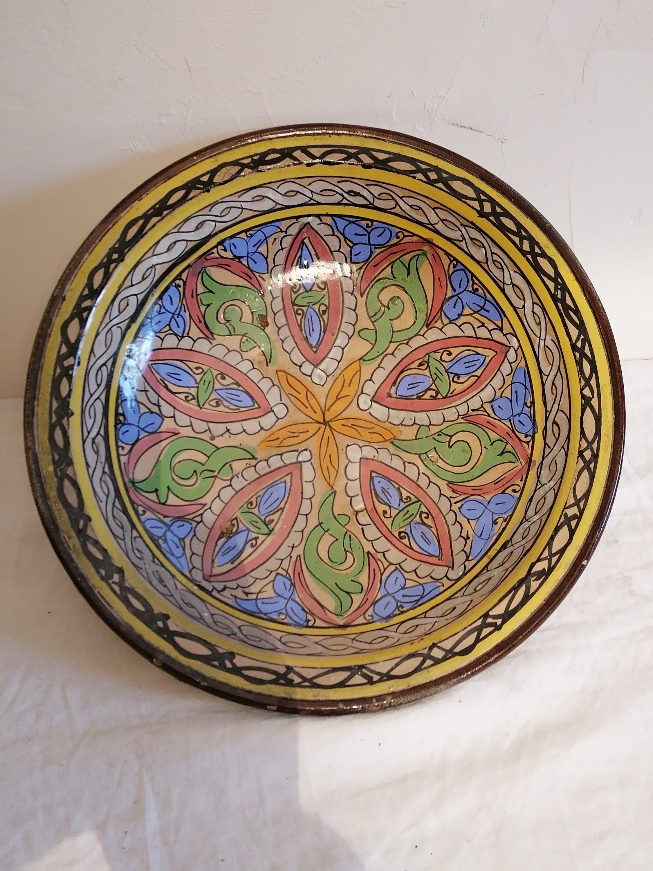 Décoration Orientale. Ancien et Grand Plat Marocain Des Années 50.