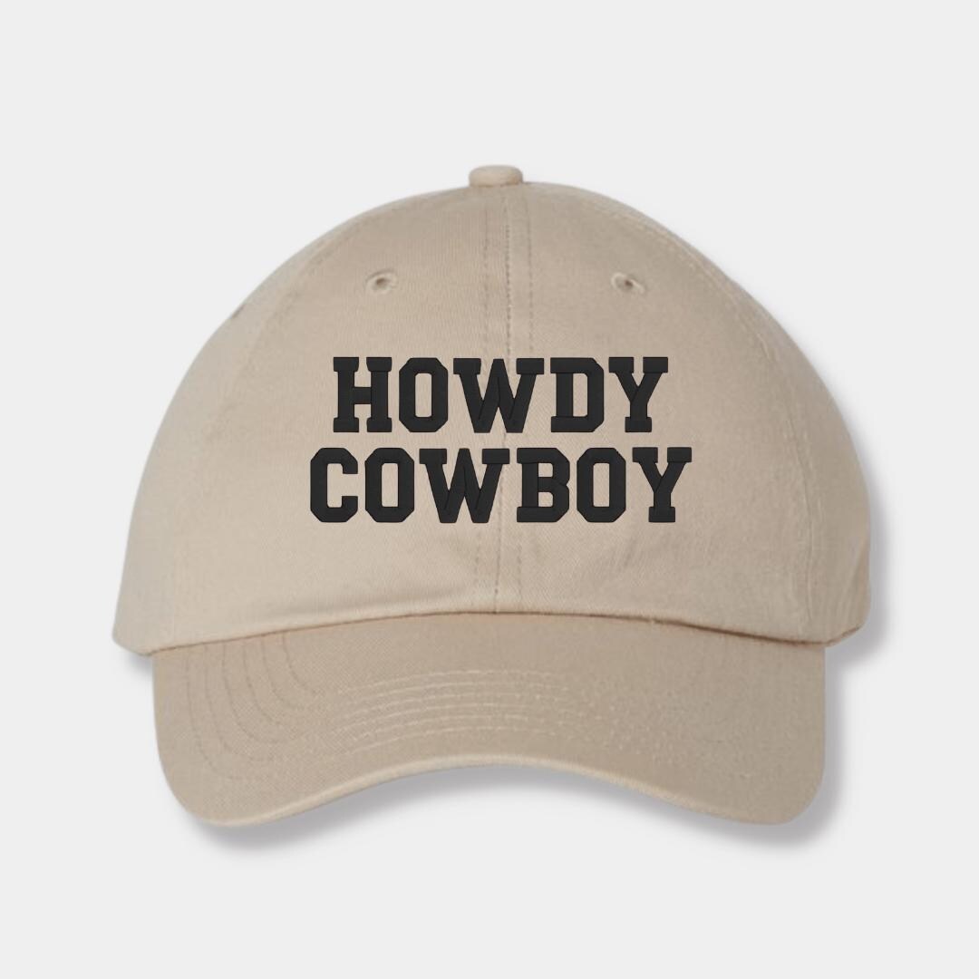 Howdy Cowboy Embroidered Dad Hat - Western Rodeo Cap - Etsy
