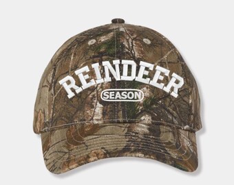 Santa Camo Hat With Stocking – Christmas Army Green Camouflage Cap – Unisex Adult
