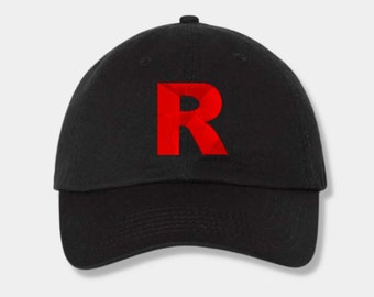 Pokemon hat, custom embroidered, personalized baseball cap, gift for her, mens hat, team rocket