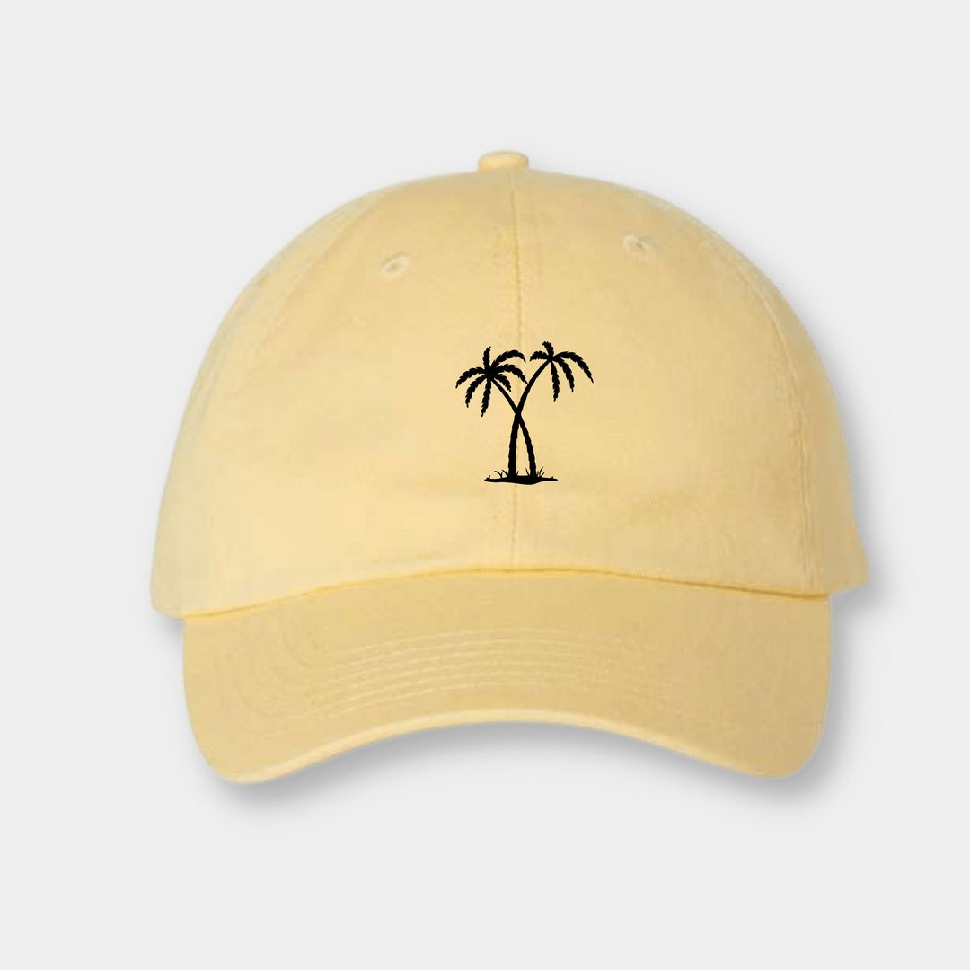 Palm Tree Hat, Custom Embroidered for Summer Vacation For, Beaches, and
