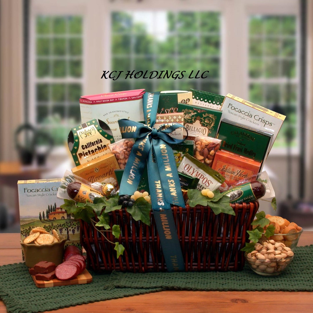 Many Thanks Gourmet Gift Basket, Thank You Basket, Gourmet Basket, Gift