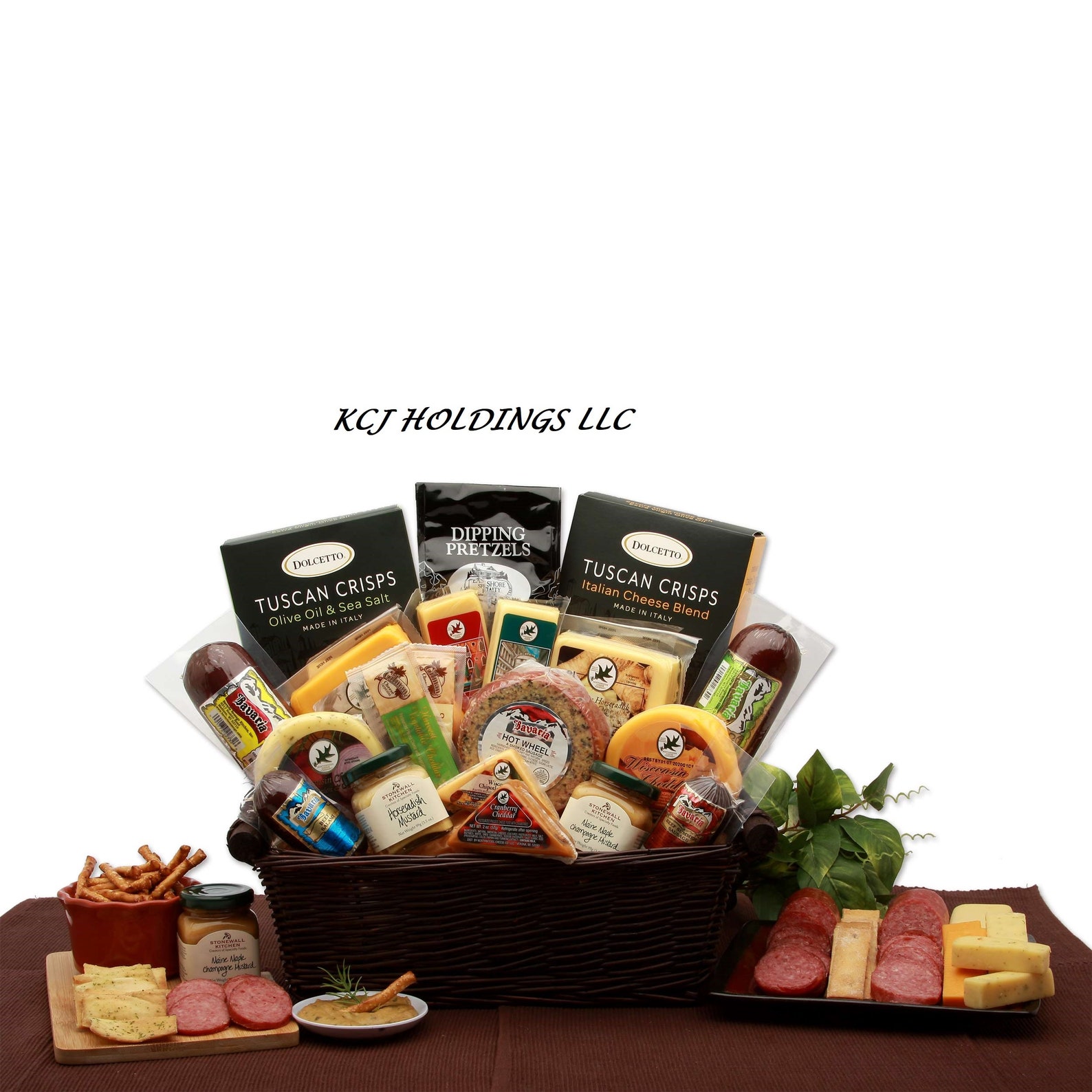 Ultimate Meat & Cheese Sampler Gift Basket Charcuterie Board Family