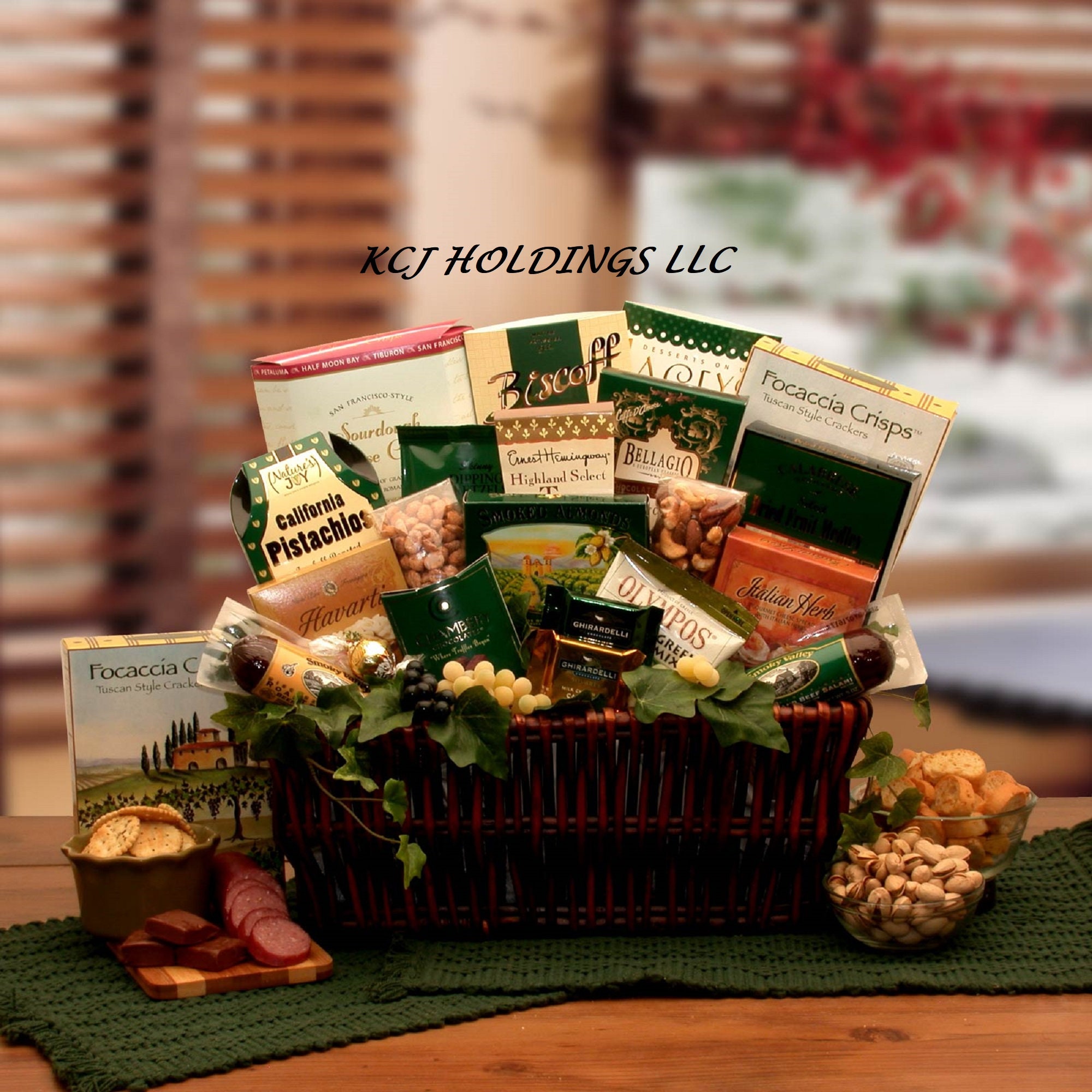 The Indulgent Gourmet Gift Basket Meat and Cheese Gift Basket Gourmet Food Gift Basket Corporate