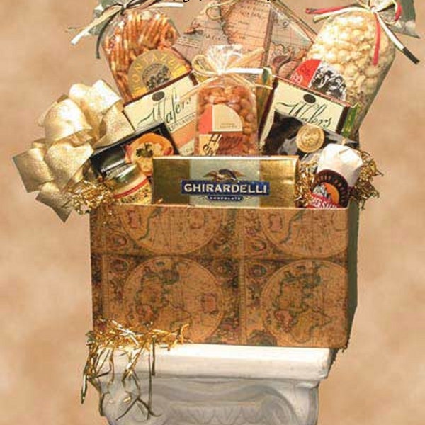 Classic Globe Gift Box Gift Basket Gourmet Gift Basket Gourmet Foods Corporate Gift Basket Corporate Gift Box