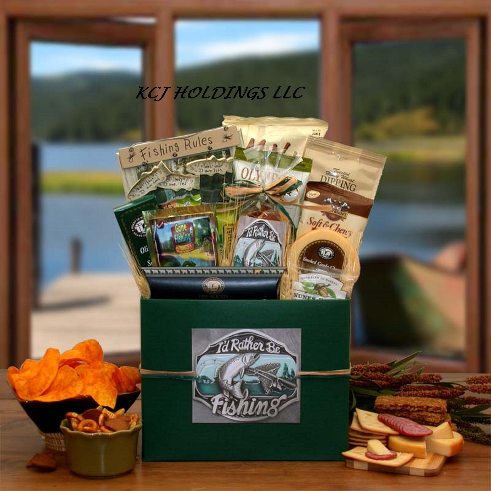I'd Rather Be Fishing Gift Box Gift Basket for Him Birthday
