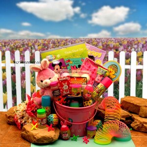 Little Pinkie Bunnies Easter Fun Pail; Easter Basket; Care Package