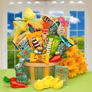 Easter Sweets N Treats Gift Basket, Filled Easter Basket, Care Package