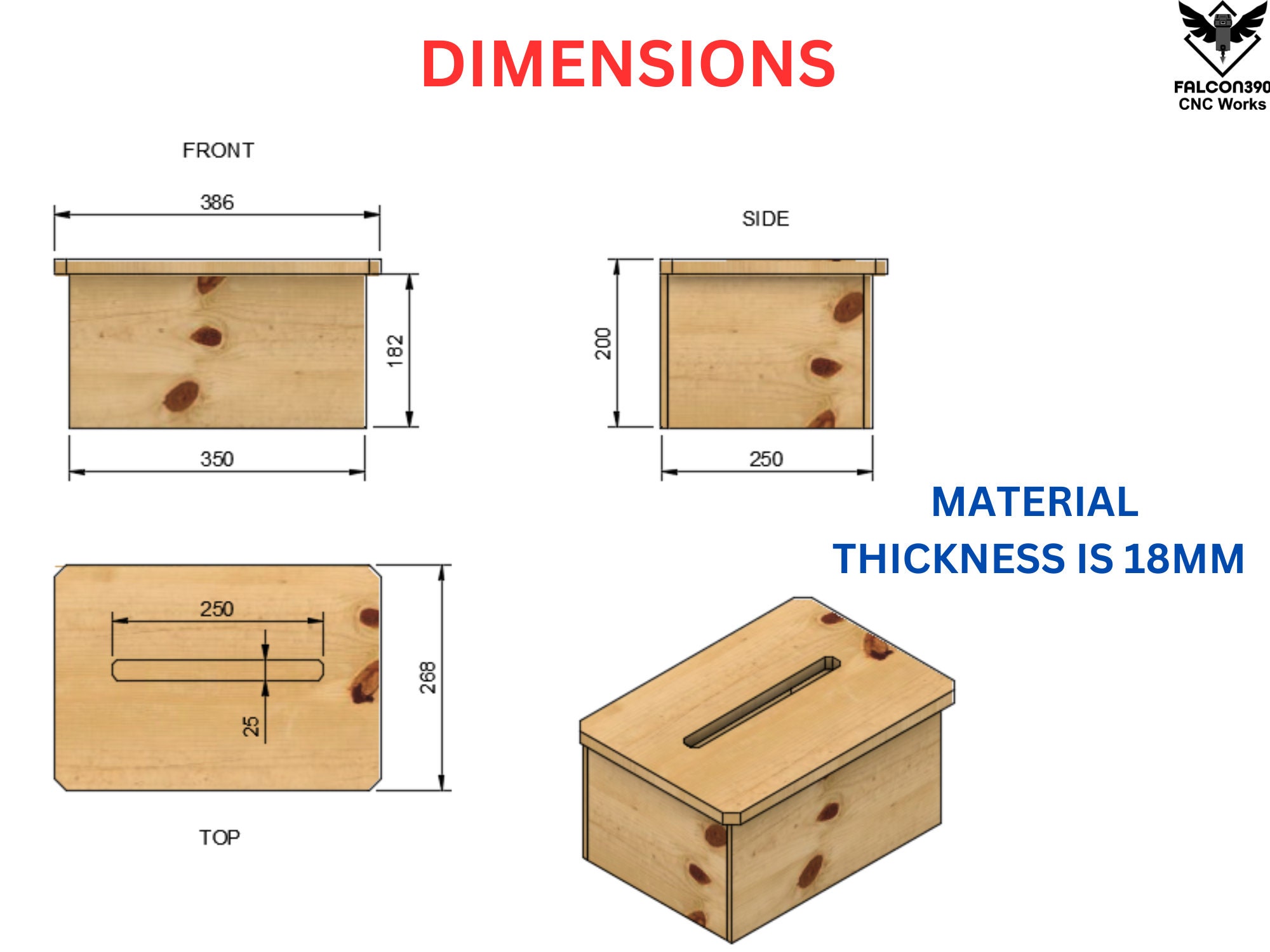 CNC Router Project Plans. Wedding Postcard Box Chest - Etsy