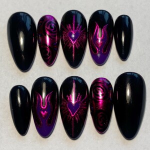 Ręcznie malowane paznokcie żelowe metodą Press-On: spersonalizowane, wielokrotnego użytku zdobienia paznokci z zestawem przygotowawczym