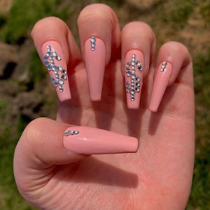 Gel Press On Nails | Custom Nails | Hand Painted Nail Art | Reusable Press Ons | Fake Glue On Nails | Comes With a Free Prep Kit