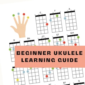 Beginner Ukulele Chords, Ukulele Learning Guide, Easy Ukulele Chords, Printable Ukulele Chord Guide