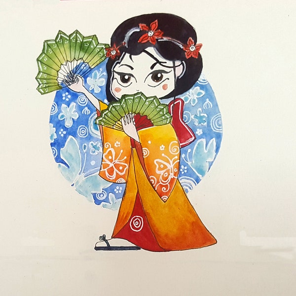 Geisha en herbe