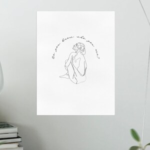 May include: A monochrome line drawing on white paper. The artwork shows a seated figure with the text "Do you know the real me?" above. The black ink drawing creates a simple, yet thought-provoking piece of art.