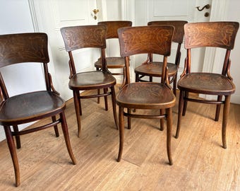 A Set of 4 Thonet No. 57; Art Nouveau Bentwood Chairs - Etsy
