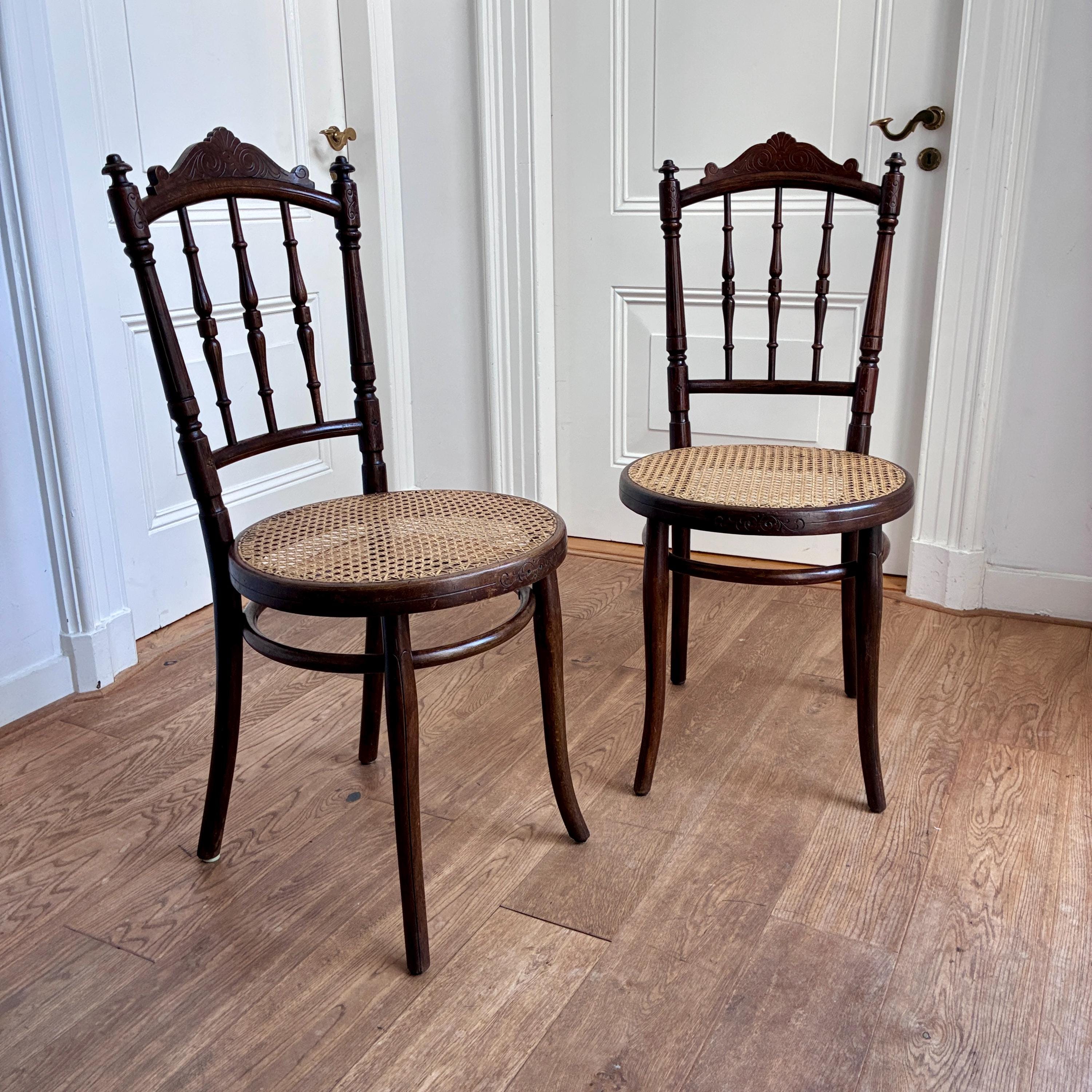 Dark antique dining chairs - Etsy 日本