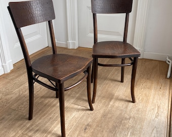 TON bentwood chair ② Vintage Set of 2 Thonet Bentwood Chairs No 219, Art Nouveau