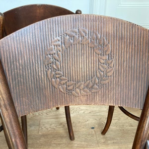 un Ensemble de 4 chaises Kohn-Thonet Art Nouveau-Art Déco en bois courbé image 2