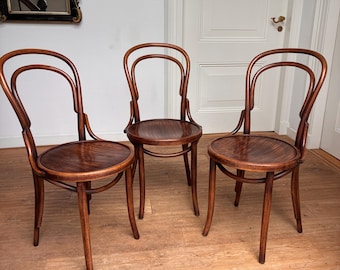 Set of 6 Vintage Thonet No 13 Bentwood Chairs With Armrests - Etsy