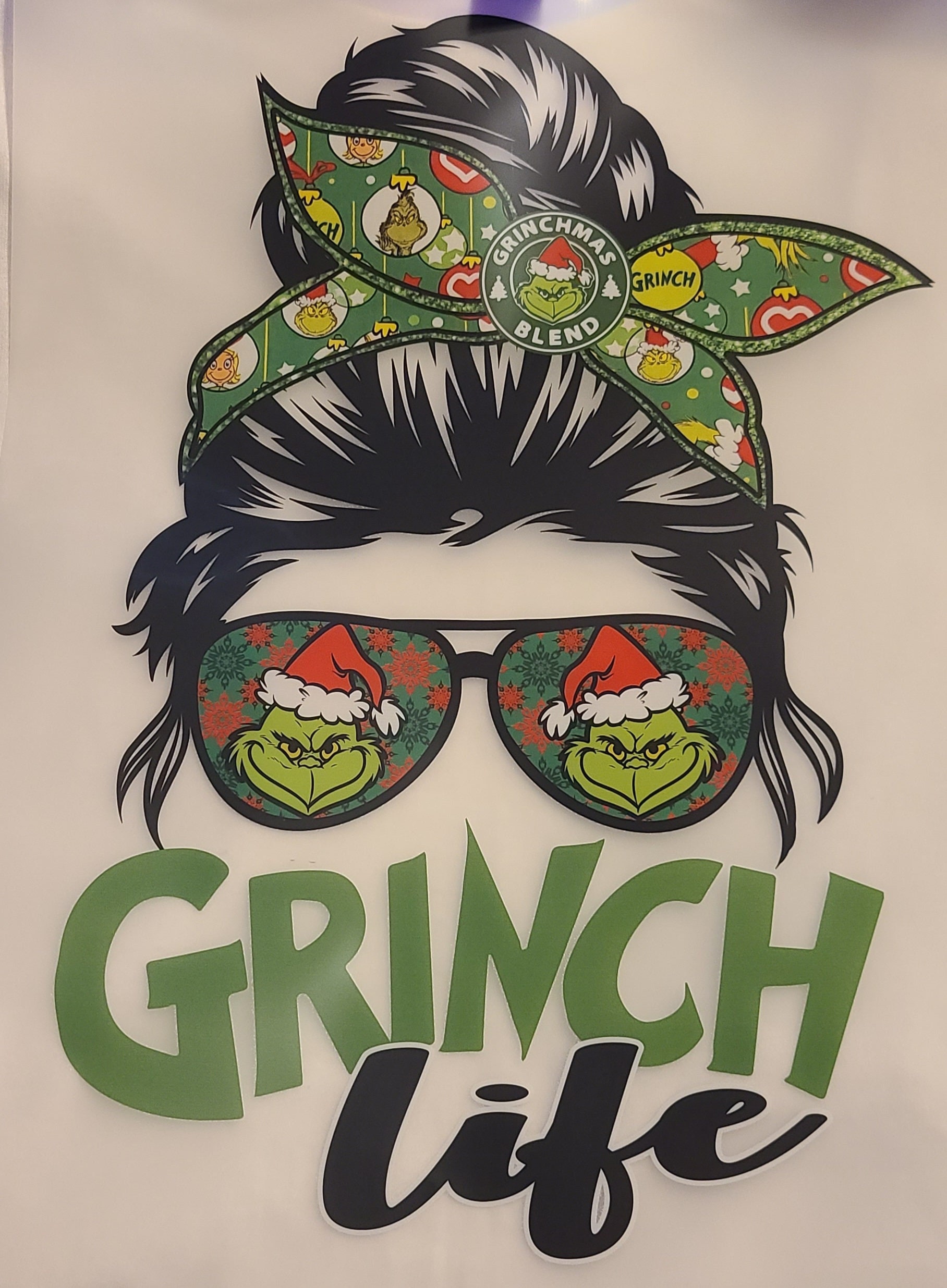 Grinch Dunkin (IRON ON TRANSFER SHEET ONLY) – Handmade by Toya