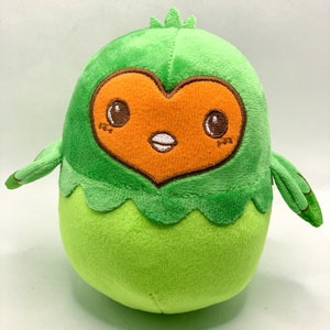 Lovebird Plushie, Cute Stuffed Animal, Lovey, Adorable Soft Gift