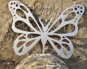 Large Metal Butterfly Garden Decoration: Corten Steel Outdoor Art