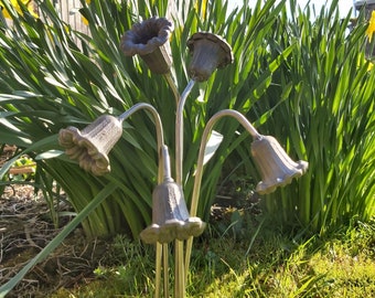 Metal bluebell indoor outdoor art decorations for garden, patio and home