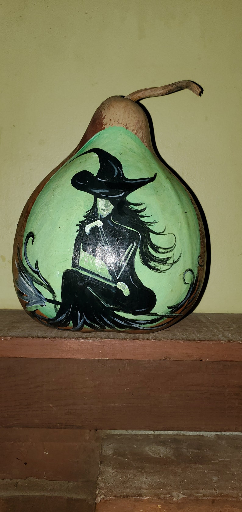 Witch Gourd, Glows in Dark. Halloween, - Etsy