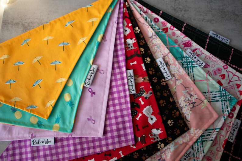 Sommer-Hundehalstuch 6er-Pack Mit Obstmotiven | Für Kleine & Mittelgroße Hunde | Aus Weichem Polyester, Waschbar & Bügelbar