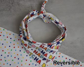 Personalized Gotcha Day Dog Bandana / Dog Neckerchief / Customizable Pet Scarf / Pet Fashion / Rocko Wear / Happy Gotcha Day Dog Gift