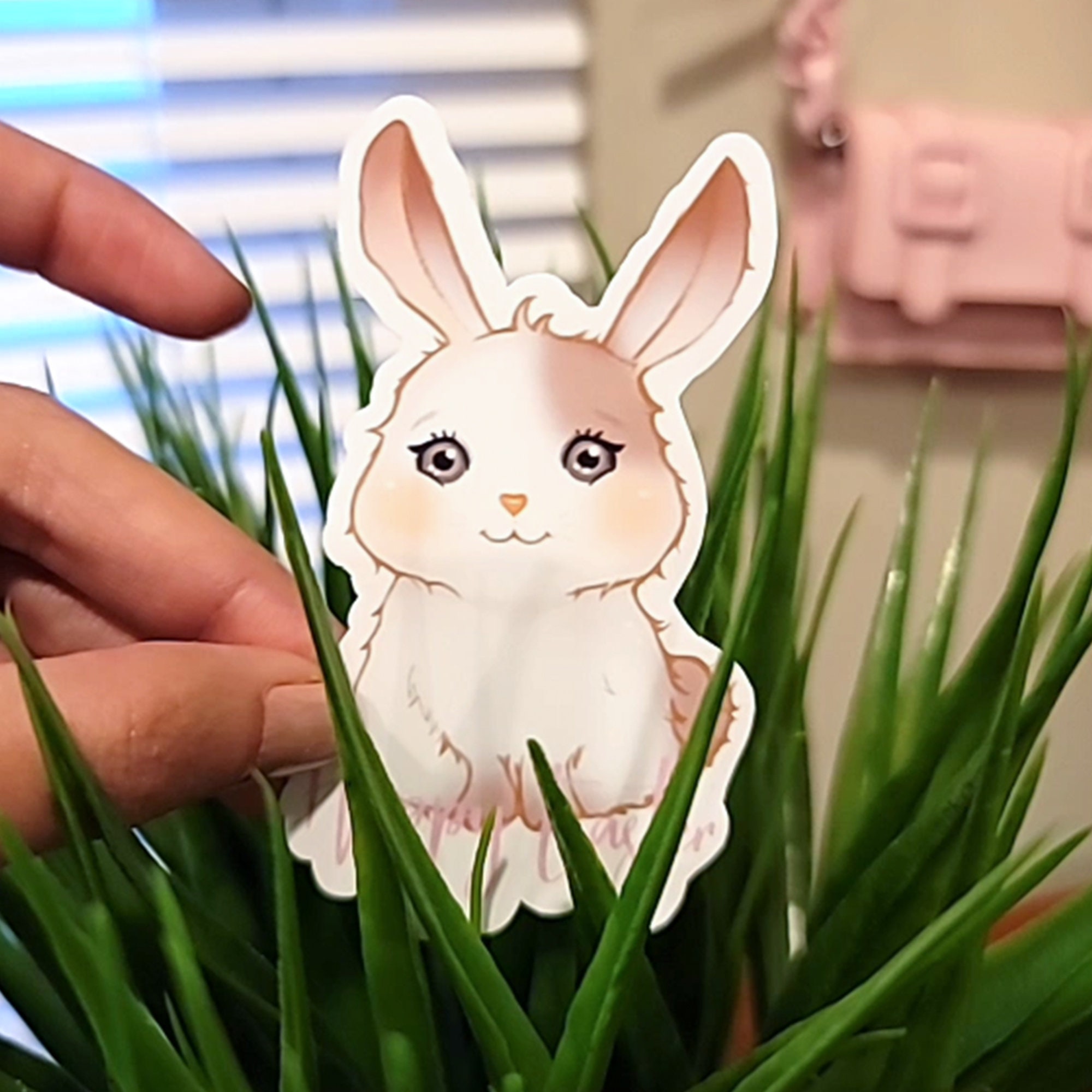 Cute Baby Bunny With Flower Crown PNG Hand-drawn Bunny Lover Nursery ...
