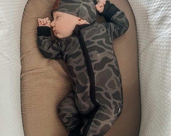 Baby Boy Coming Home Outfit | Personalized Zipper Romper Set | Newborn Going Home Outfit | Baby Shower Gift | Hospital Outfit