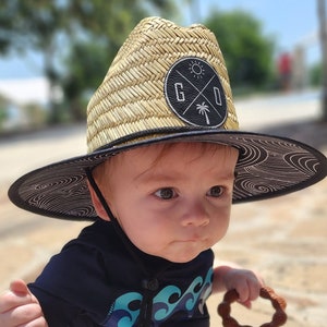 Custom Logo Straw Hat | Sun Hat | Baby Toddler Youth Adult Beach Hat | Personalized Straw Hat | Business Gift | Custom Patch Hat