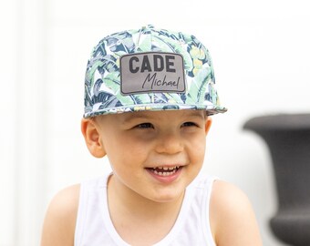 Custom First Name Middle Name Hat | Rectangle | Dad to be gift | Toddler Kids Adult Hat | Personalized Hat with Two Names | Baby Shower Gift