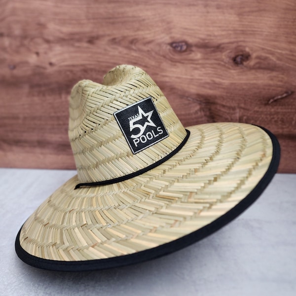 Custom Logo Straw Hat | Sun Hat | Baby Toddler Youth Adult Beach Hat | Personalized Straw Hat | Business Gift | Custom Patch Hat