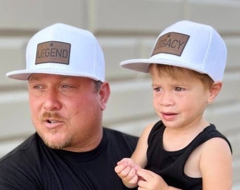 Legend and Legacy Hats | Dad and Son Hats | Custom Toddler Hat | Custom Hat | Personalized Hat | Name Hat | Daddy and Me hats | Dad Gift