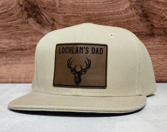 Personalized Toddler Hat with Name | Matching Family Hats | Flat Bill Snapback | Deer