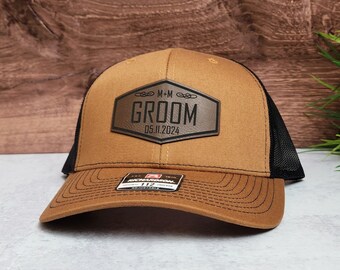 Groomsmen Hats | Bachelor Party Favors | Richardson 112 | Custom Patch Hat | Gift for Groom | Wedding Party Caps | Groom trucker patch hats