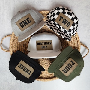 Custom Boy Birthday Hat | First Birthday | Rectangle | Baby Toddler Kids Adult Cap | Personalized Hat | Gift for Birthday | Wild One