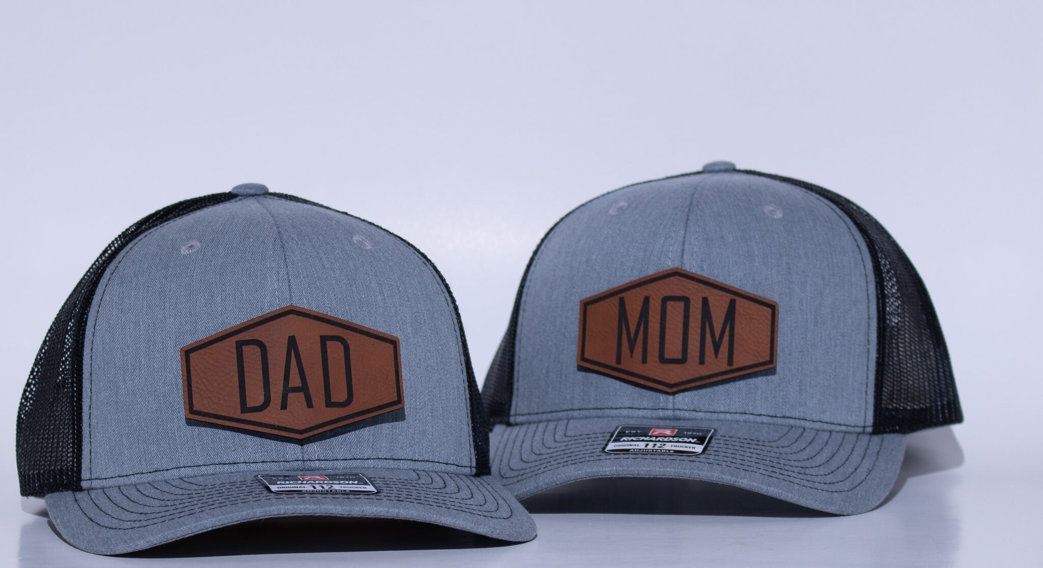 Dad Trucker Hat Leather Patch Baseball 