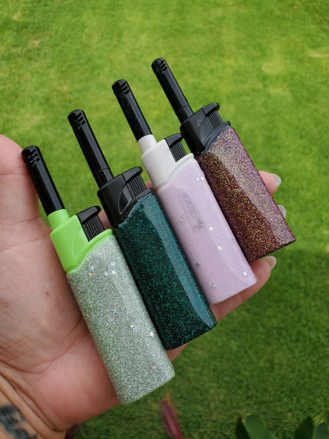 Customized Glitter Longnose Lighter Girly Smoking Etsy