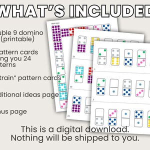 Colored Dot Domino Pattern Cards, Domino pattern trains, Matching Game, Dementia Brain Games, Alzheimers Games, Memory Care Fun image 2