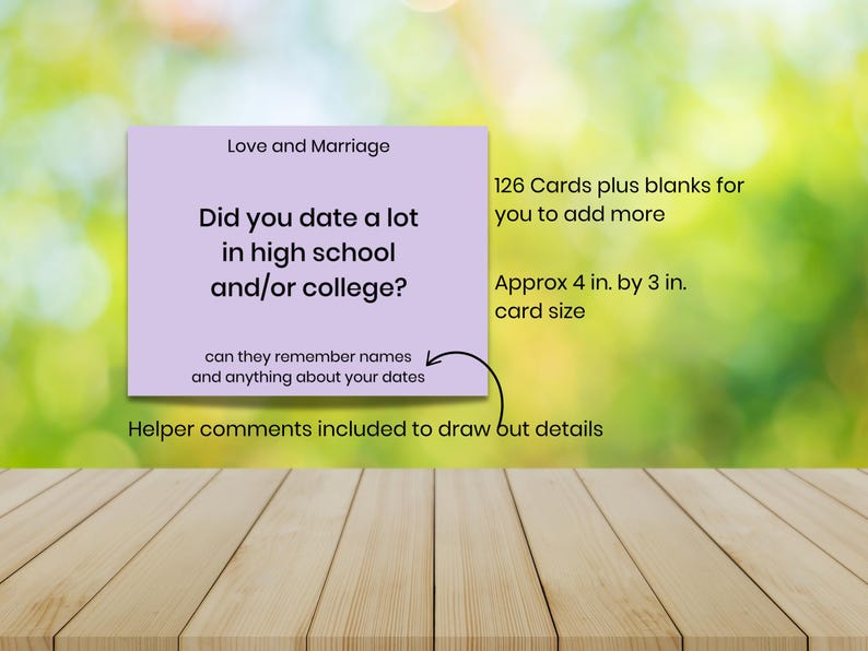 Reminiscing Game for Seniors, Conversation Dementia Resources, Dementia ...