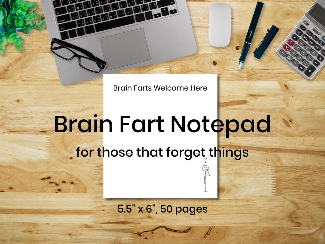 Brain Fart Notepad, Dementia Notepads, Funny Reminder Pad, Note Pad Fun ...