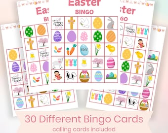 Easter Bingo Cards, Easter Bingo, Dementia Easter Activity, Game for Seniors with Dementia, Alzheimers Game, Senior Fun, Family Easter Game
