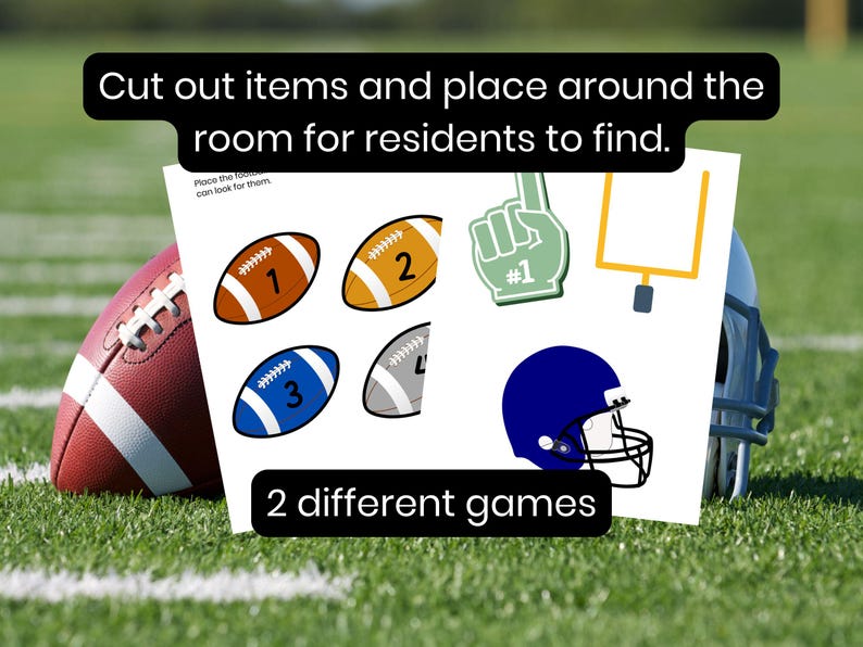 Football for Dementia Printable, Dementia Activity, Football Scavenger ...