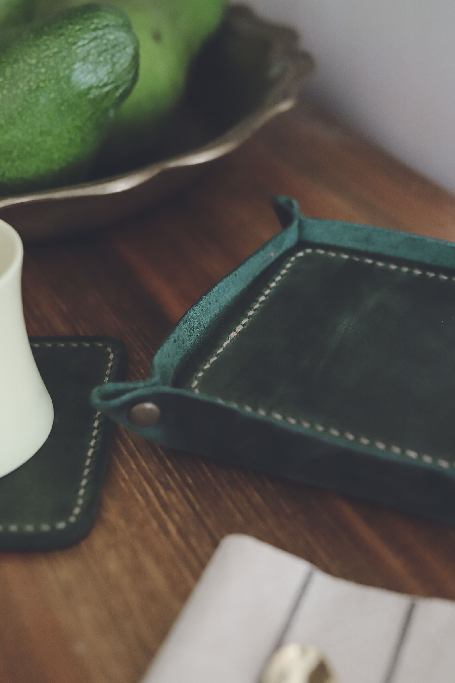 Personalized Leather Coaster Sets Coaster Set With Holder Etsy