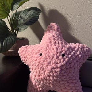 Pink Star Crochet Plushie
